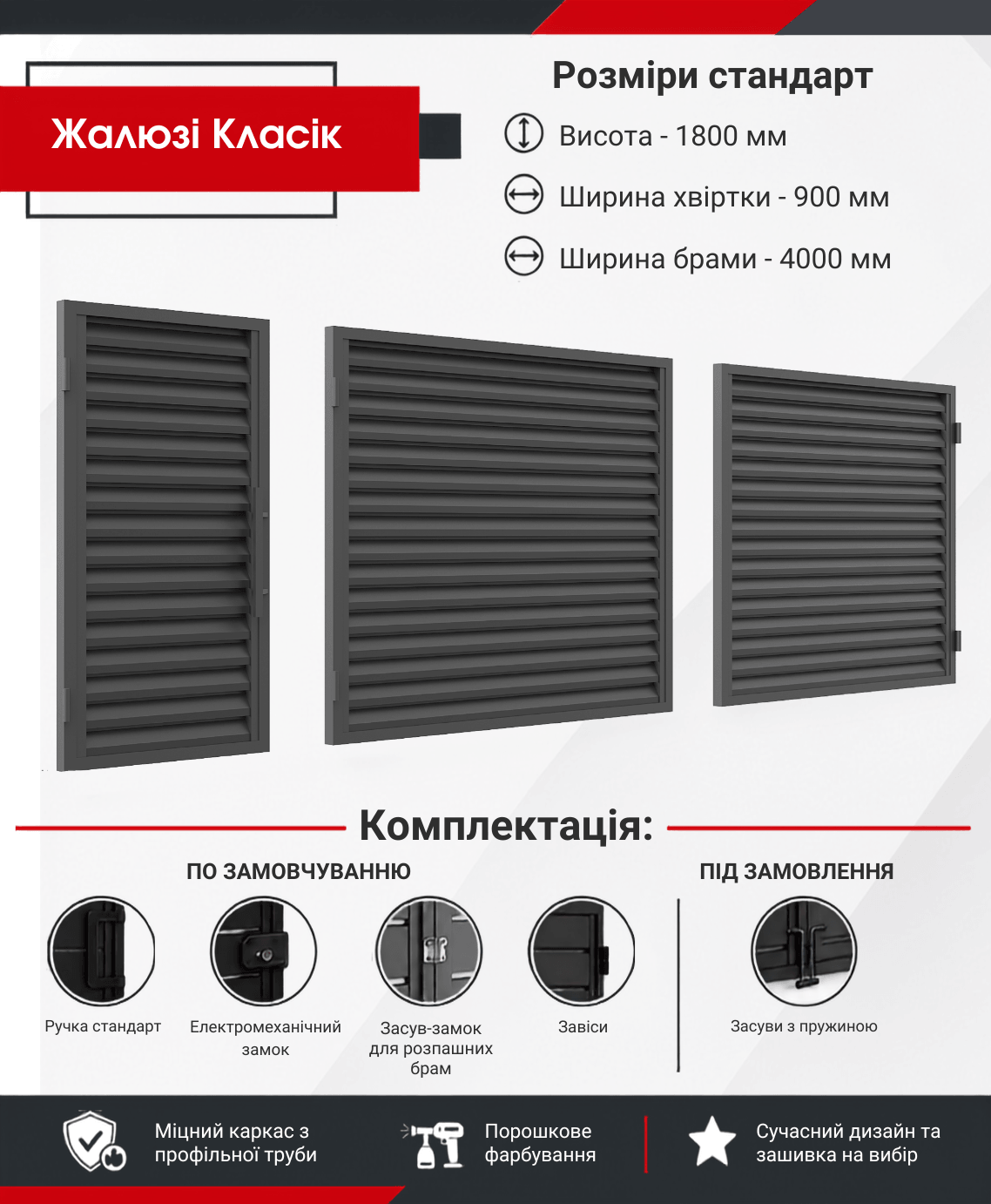 Брама Жалюзі Класік